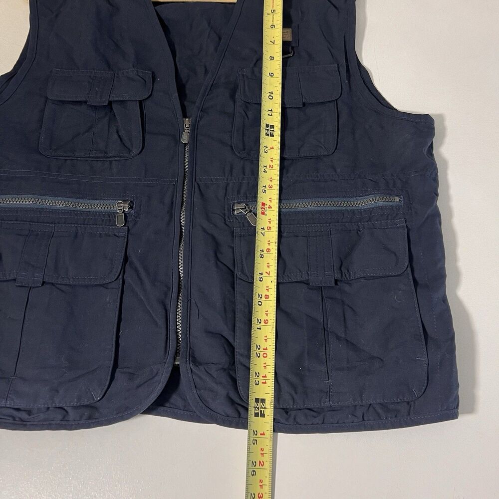 Tilley Endurables Utility Vest Mens L Blue Pockets Safari Fishing Outdoor Casual - Picture 5 of 6